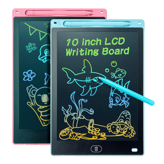 LCD Writing Tablet for Kids Reusable Doodle Board 10 Inch Colorful Drawing Tablet