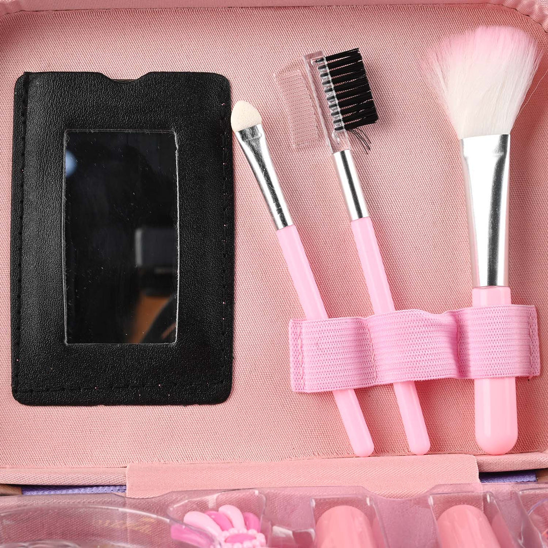 Makeup Kit Toy for Girls – Mermaid Style Beauty Set Bag (Pink & Purple, Ages 3+)