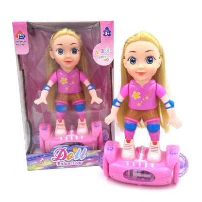 Beauty Doll Toy Hoverboard Balance Toy for Girls - Gift Doll